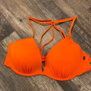 Neon orange bikini top